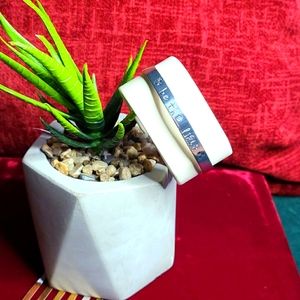 Aluminum quote  bracelet